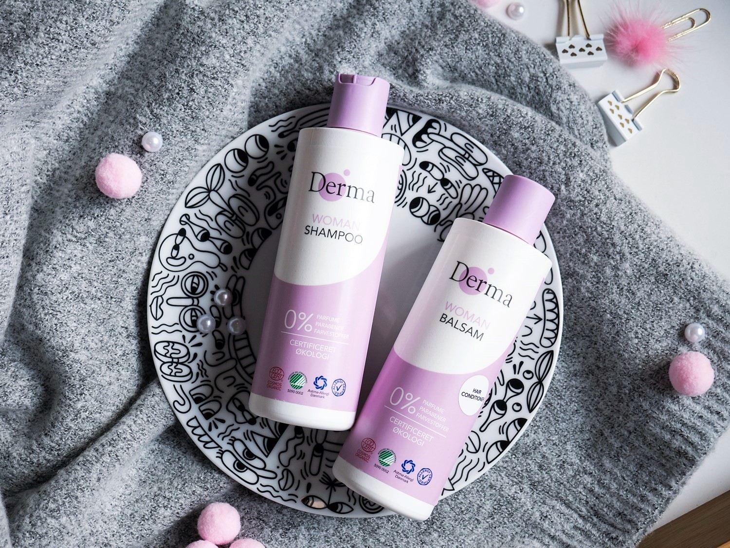 Zimowa pielęgnacja włosów Derma Eco Woman szampon, odżywka