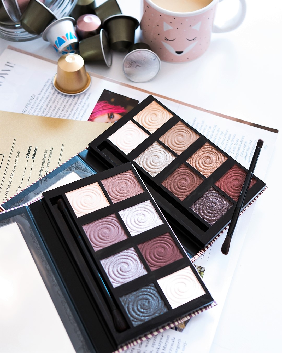 Sephora Palette To take away Intense coffee collection, Spicy latte collection
