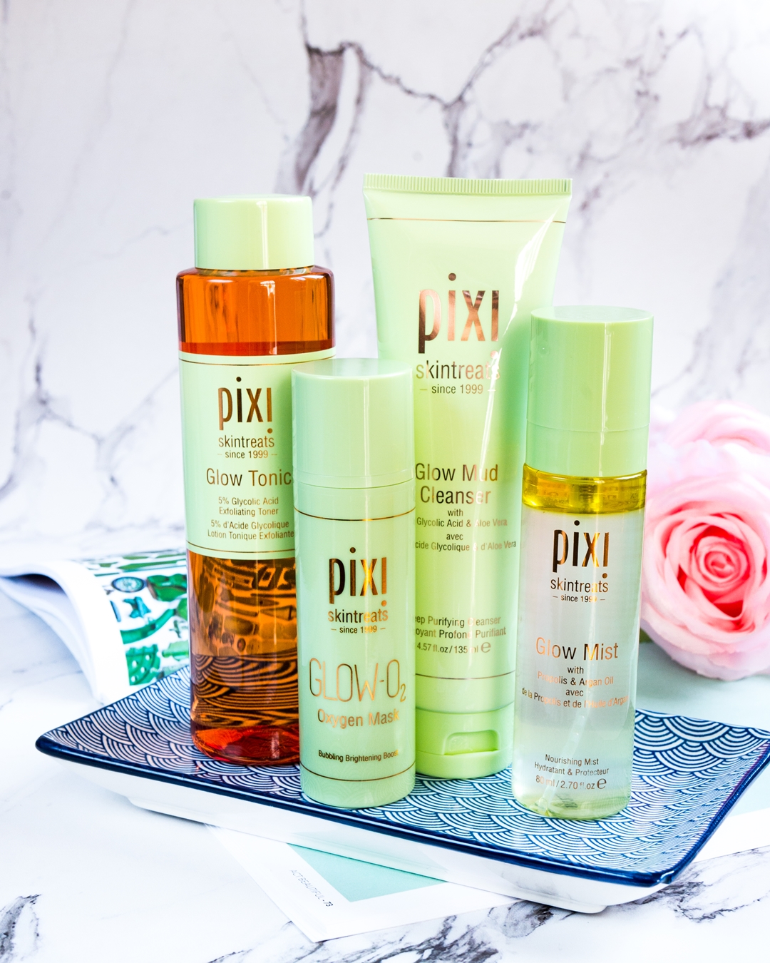 Pixi Beauty | Glow Tonic, Glow Mud Cleanser, Glow Mist oraz Glow O2 Oxygen Mask