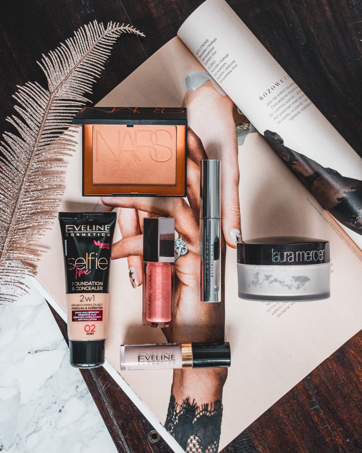Ulubieńcy 2020 makijaż Eveline Laura Mercier, Fenty, NARS, Anastasia Beverly Hils